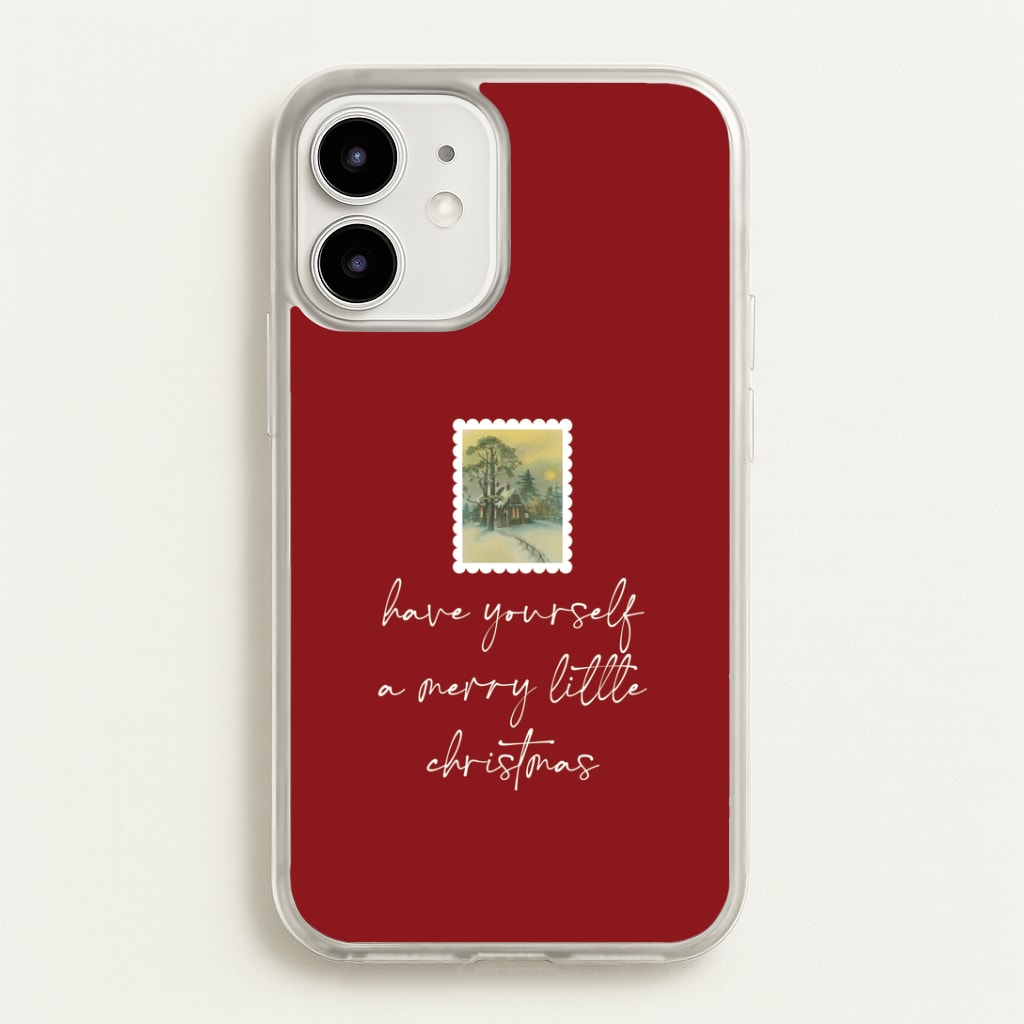 A Merry Little Christmas Stamp iPhone 12 Mini Case