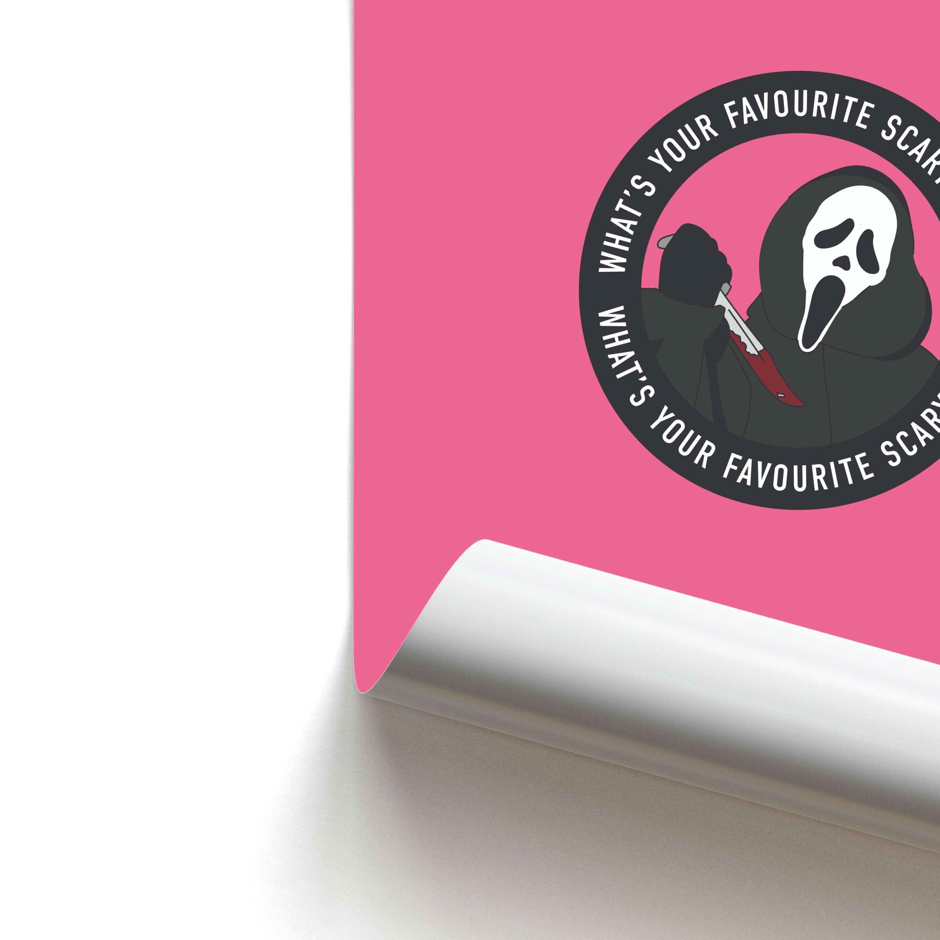 What's Your Favourite Scary Movie Badge Poster