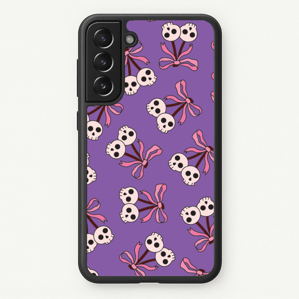 Cherry Skulls Pattern Galaxy S21 Case