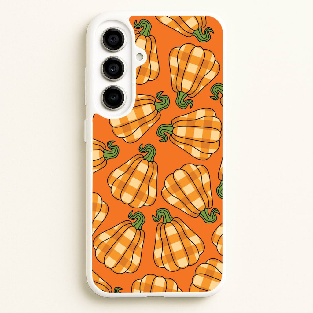 Tartan Pumpkins Pattern Galaxy A56 Case