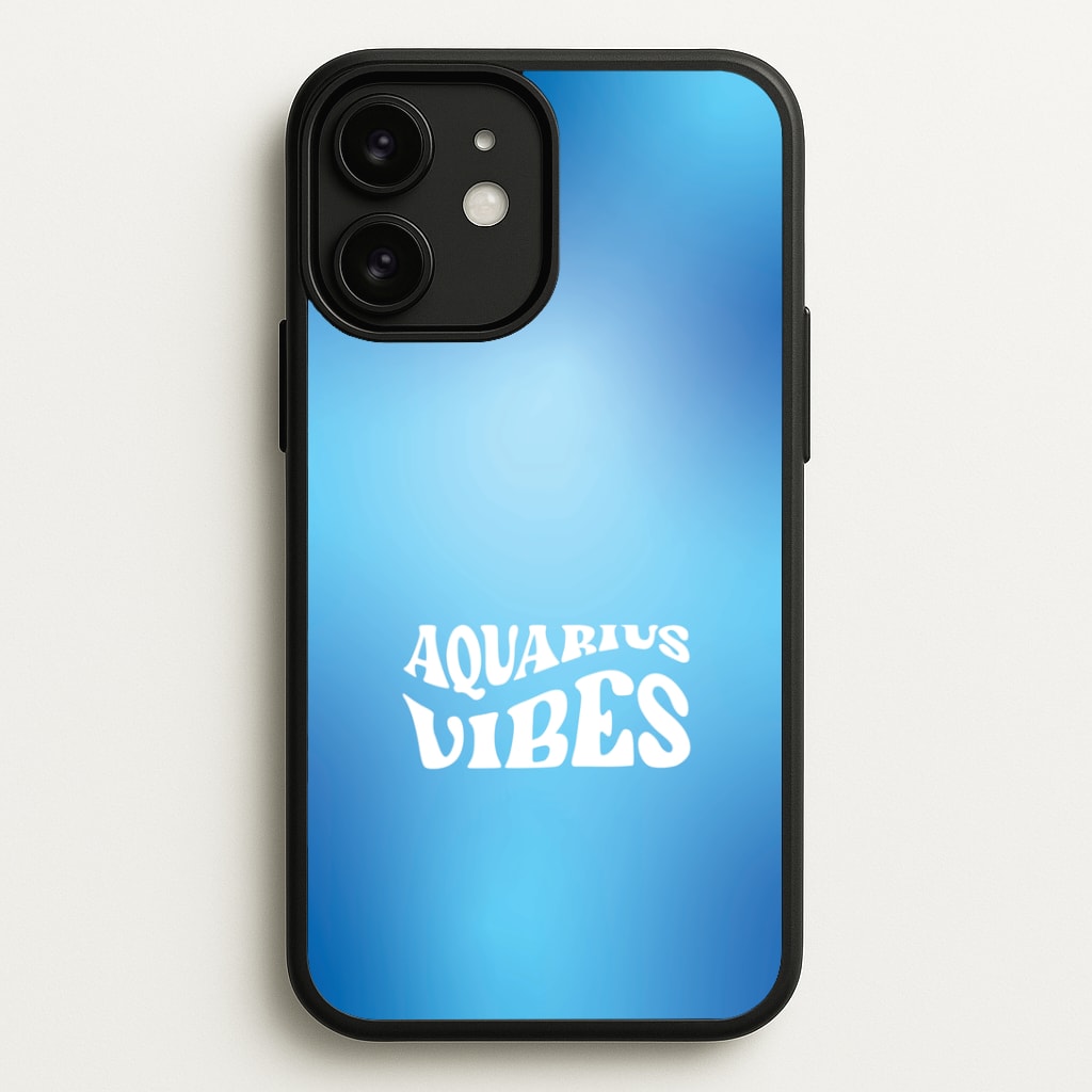 Aquarius Vibes Gradient Zodiac iPhone 11 Case