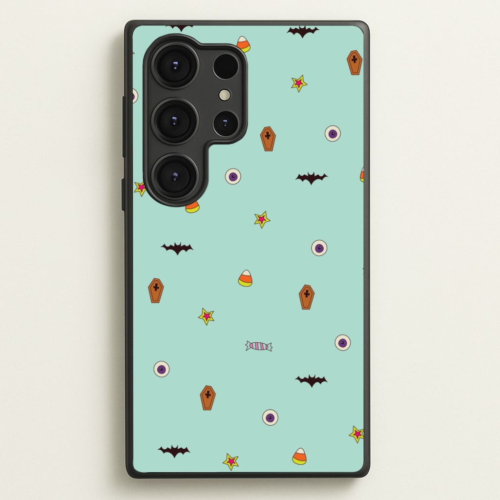 Minature Halloween Cartoons Pattern Galaxy S25 Ultra Case