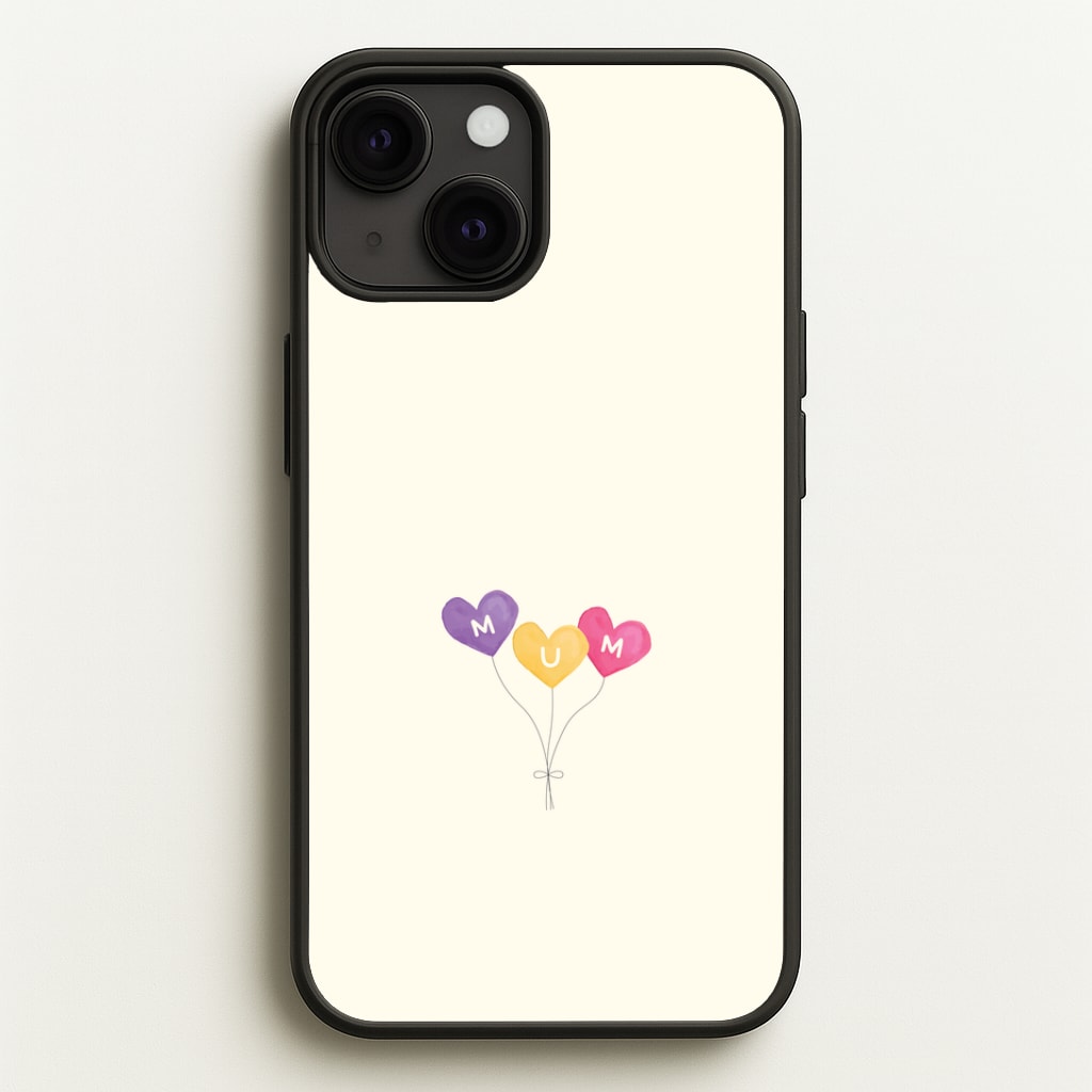Mum Watercolour Balloons iPhone 13 Mini Case