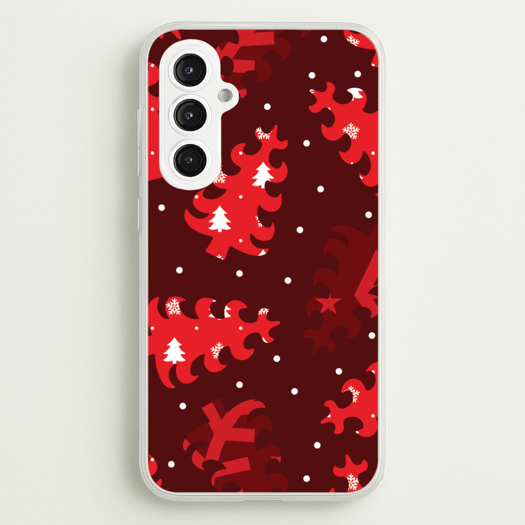 Wrapping Paper Christmas Tree Pattern Galaxy S23FE Case