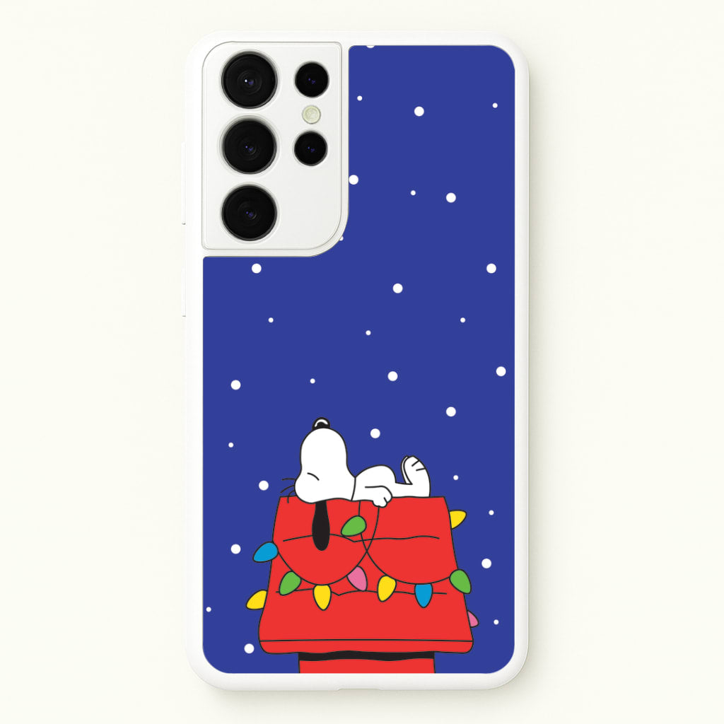 Cartoon Beagle Fairylights Galaxy S21 Ultra Case