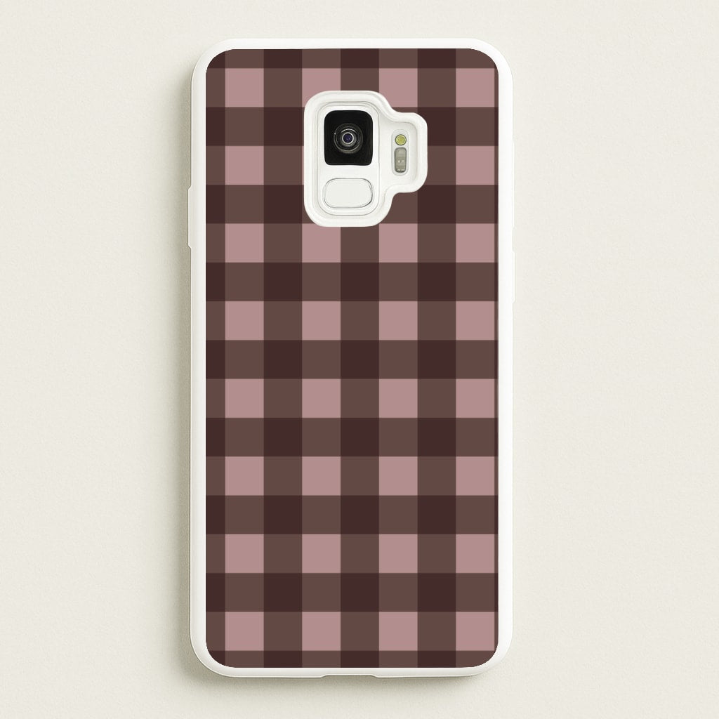Chocolate Gingham Galaxy S9 Case