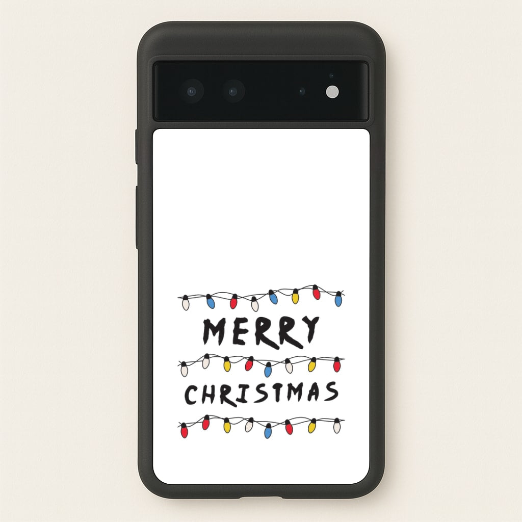 Merry Christmas String Lights Google Pixel 6 Case