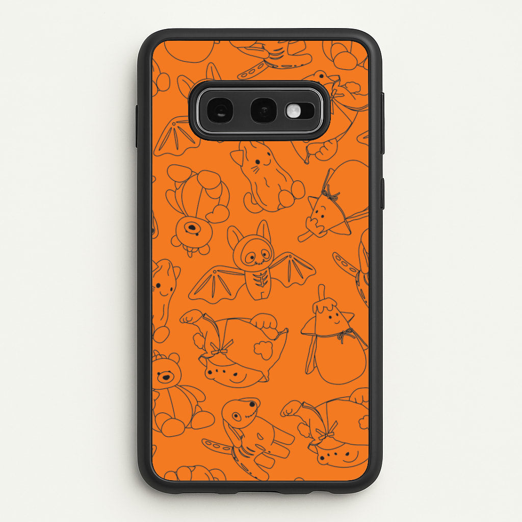 Halloween Plushies Pattern I - Halloween Galaxy S10e Case