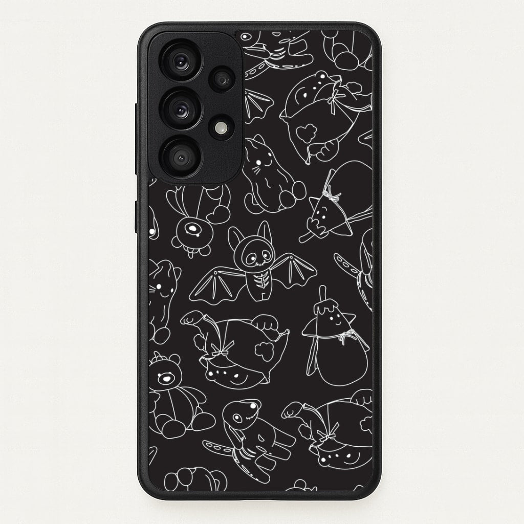 Halloween Plushies Pattern II - Halloween Galaxy A53 Case