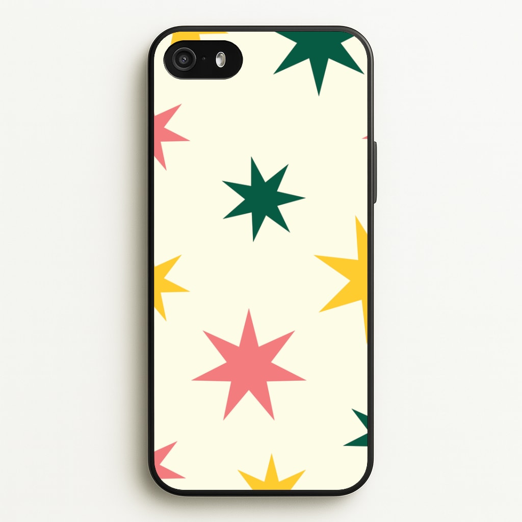 Colourful Christmas Stars Pattern iPhone 5 / 5s / SE 2016 Case