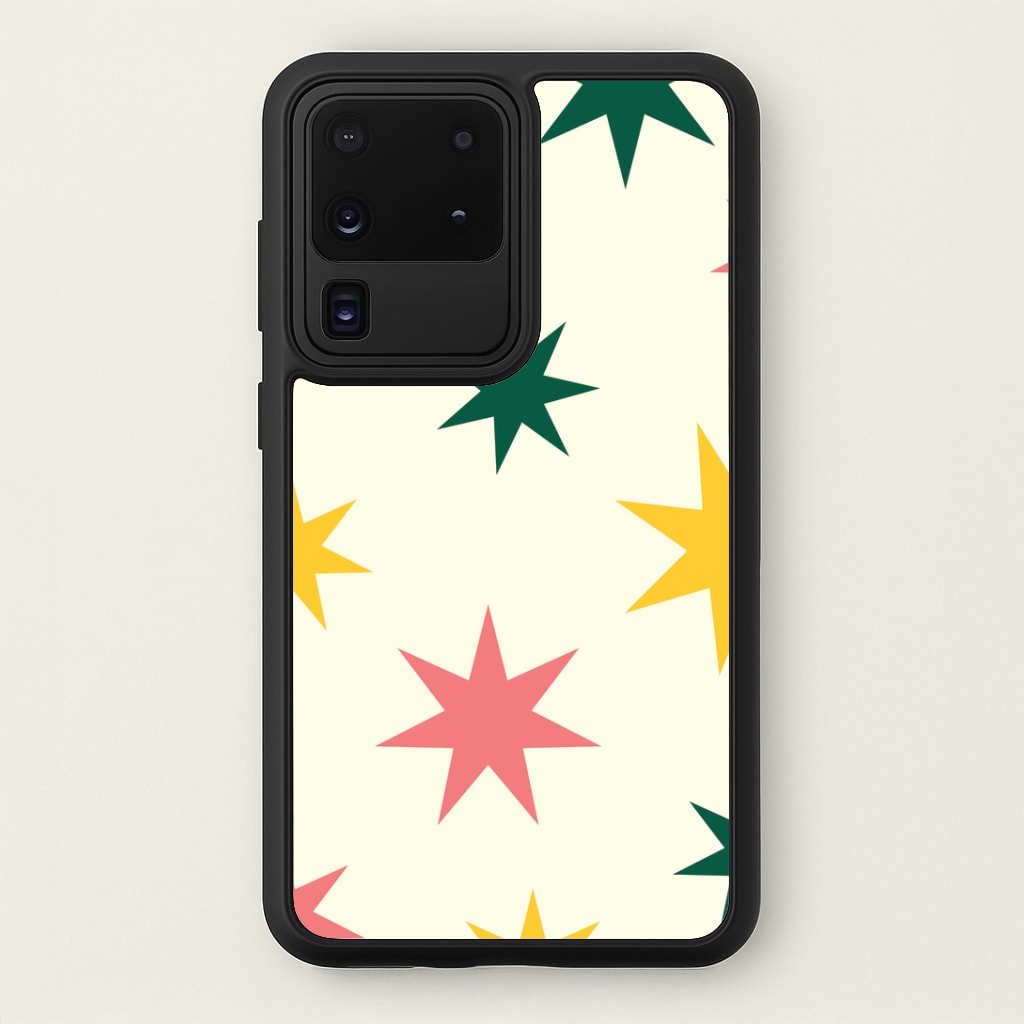 Colourful Christmas Stars Pattern Galaxy S20 Ultra Case