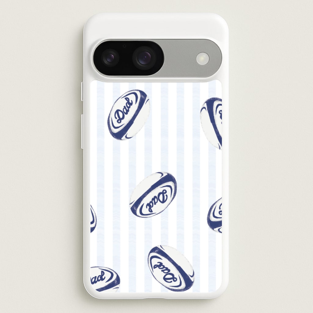 Dad Rugby Ball Pattern Google Pixel 9 / 9 Pro Case