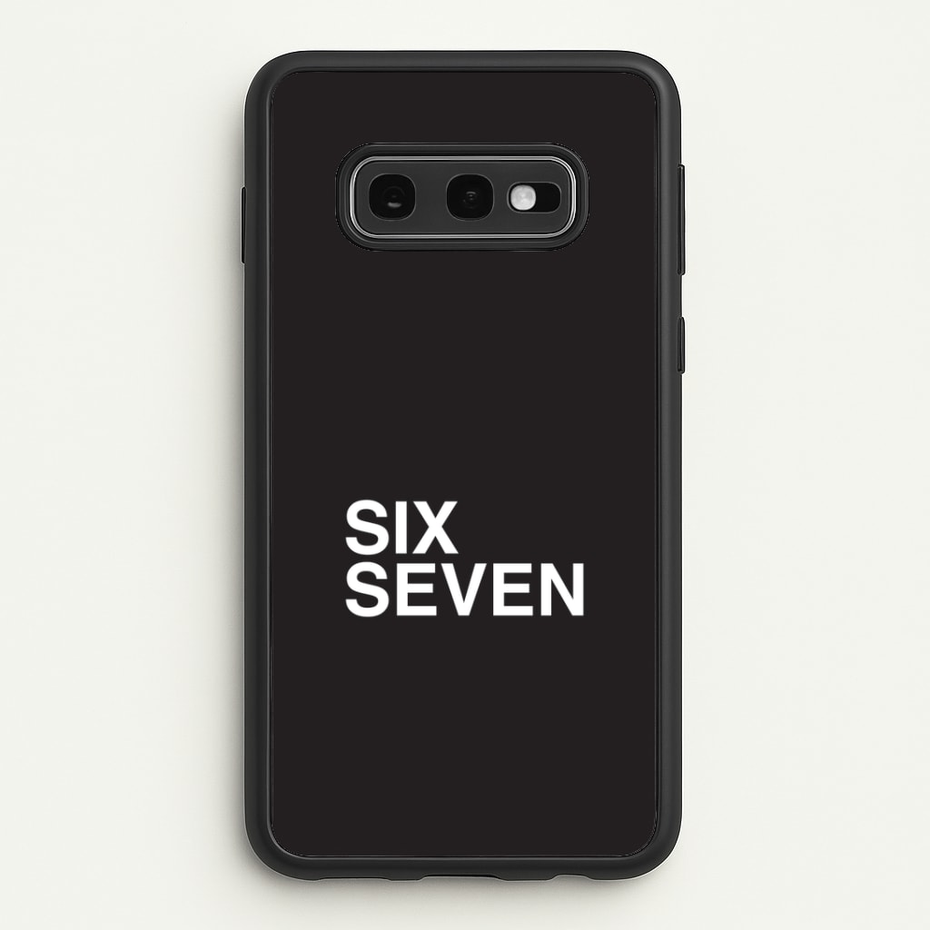 6 7 Black Galaxy S10e Case