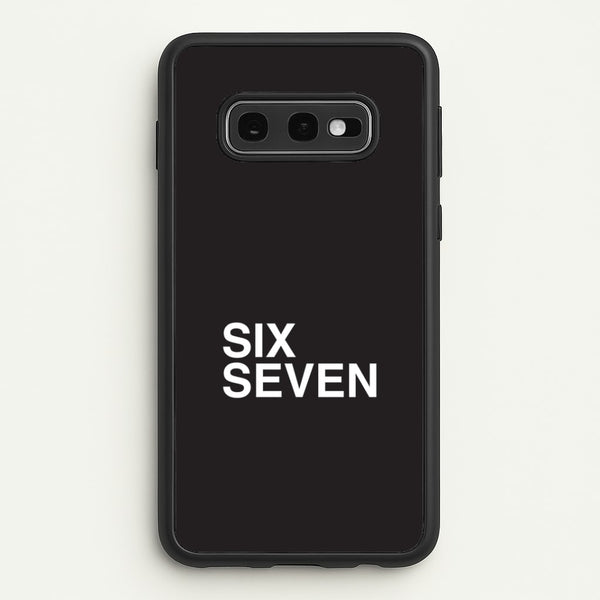 6 7 Black Galaxy S10e Case