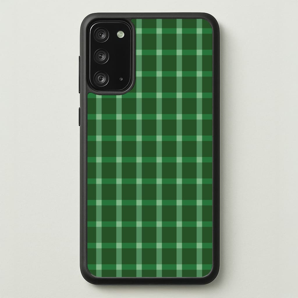 Dark Green Tartan Christmas Pattern Galaxy Note 20 Case