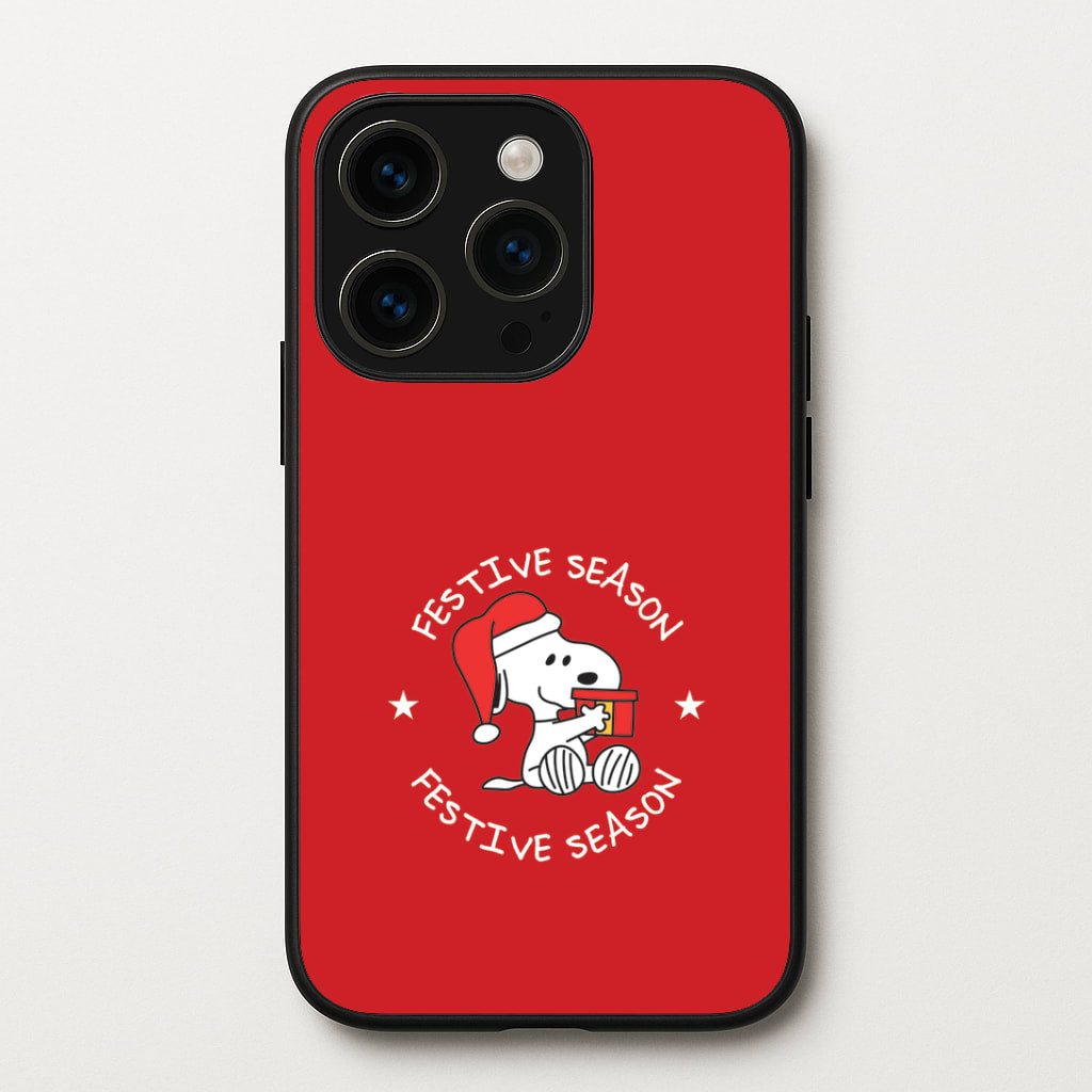 Cartoon Beagle Festive Season iPhone 14 Pro Max Case