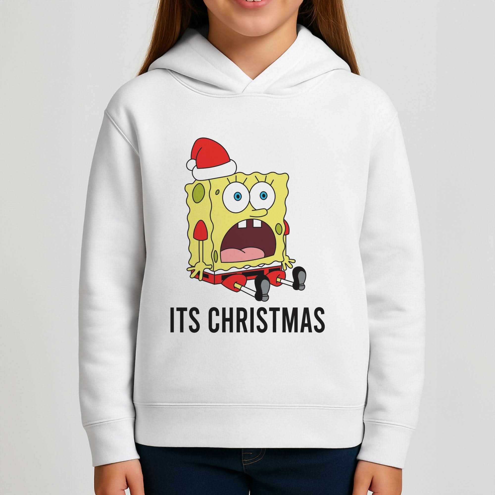 It's Christmas Cartoon Sponge Girls Hoodie