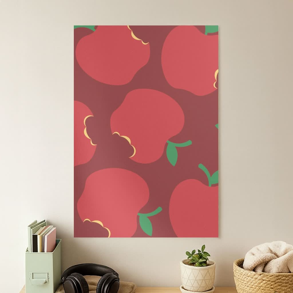 Teacher Apples Pattern Poster