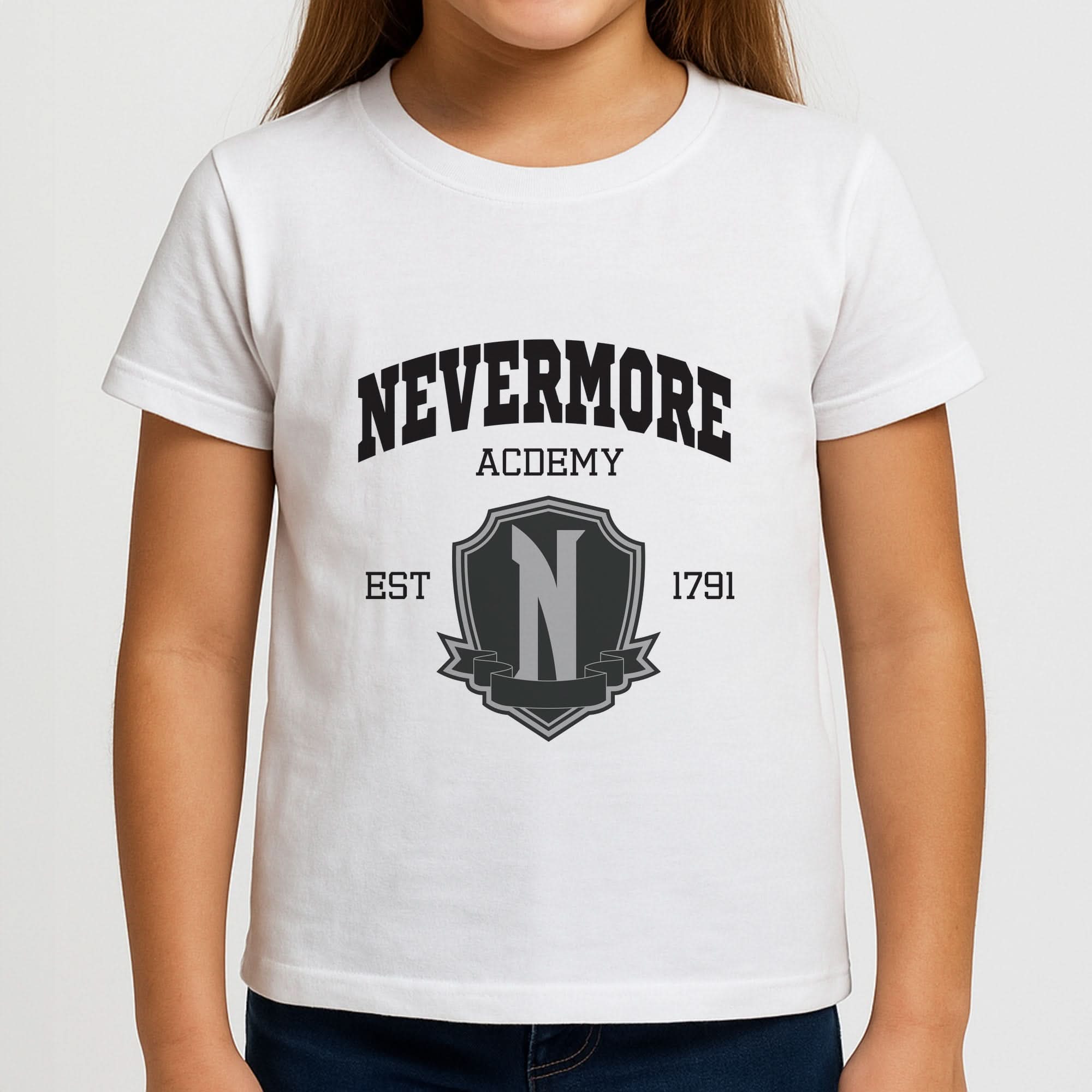 Addams Academy Gray Girls T-Shirt