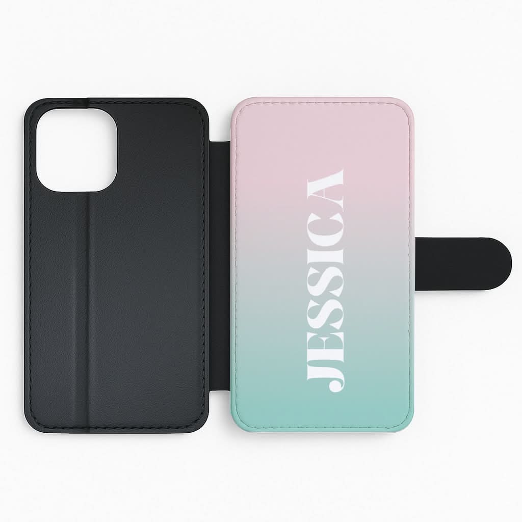 Gradient Personalised Name Flip Phone Case