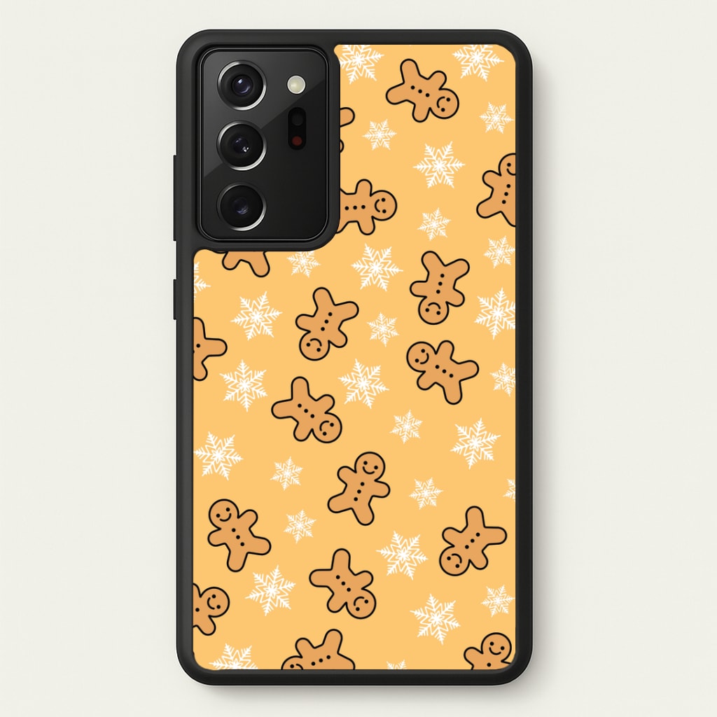 Cute Gingerbread And Snowflakes Pattern Galaxy Note 20 Ultra Case