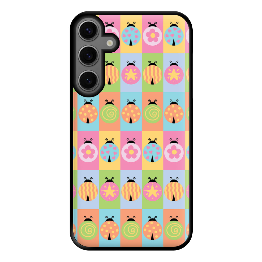 Cartoon Ladybugs Colourful Pattern Galaxy S25 Plus Case