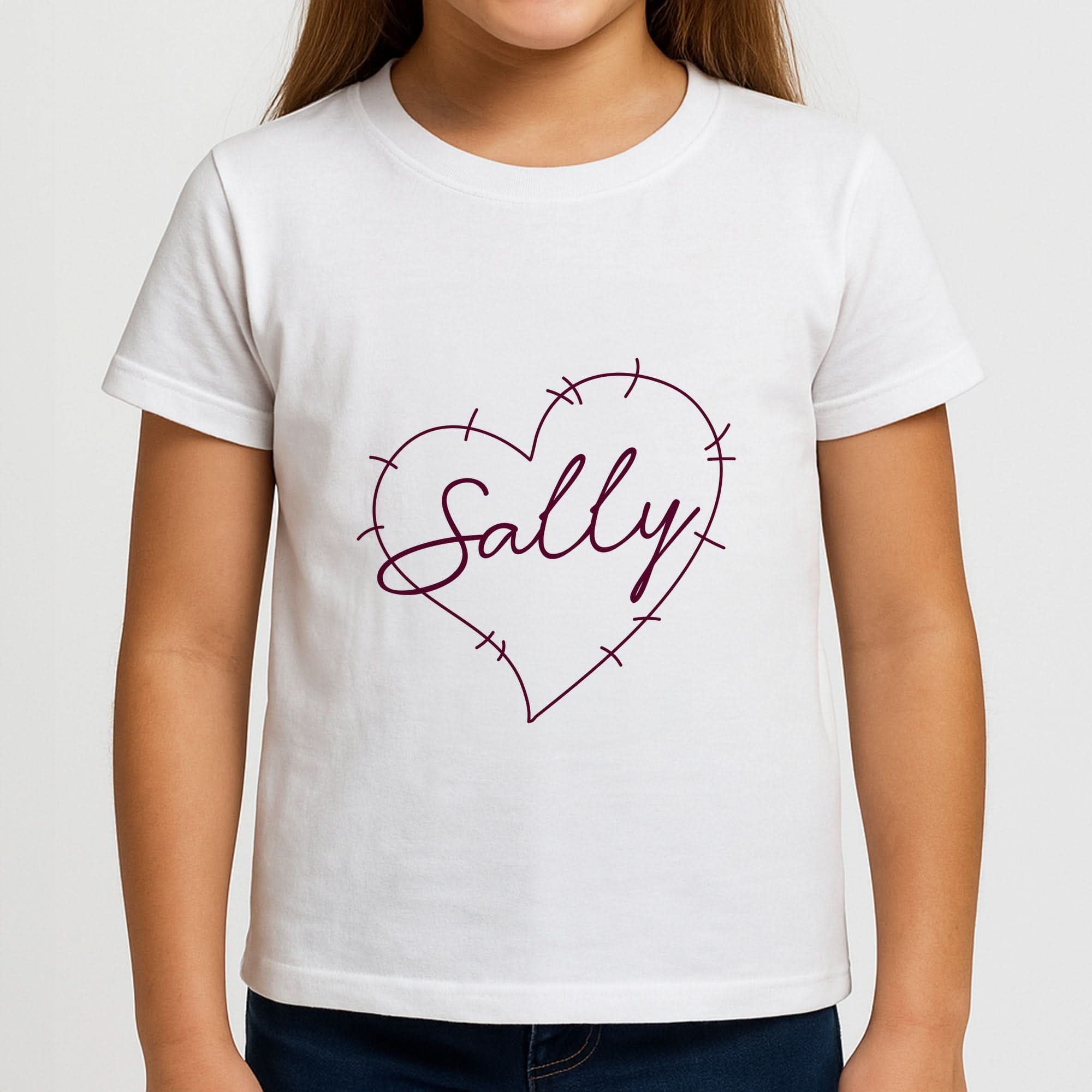 Stitched Heart Sally Girls T-Shirt