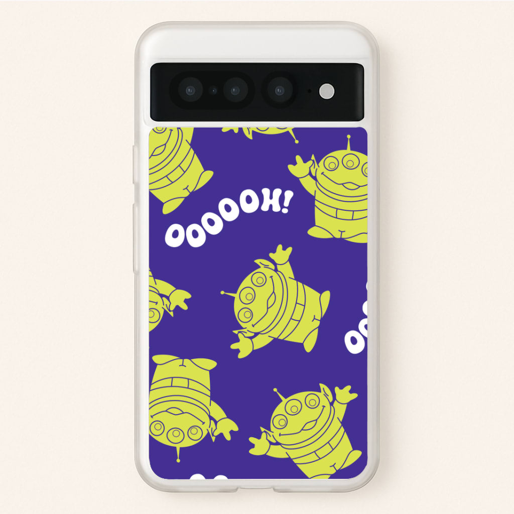 Toy Aliens Silhouette Pattern Google Pixel 7 Pro Case