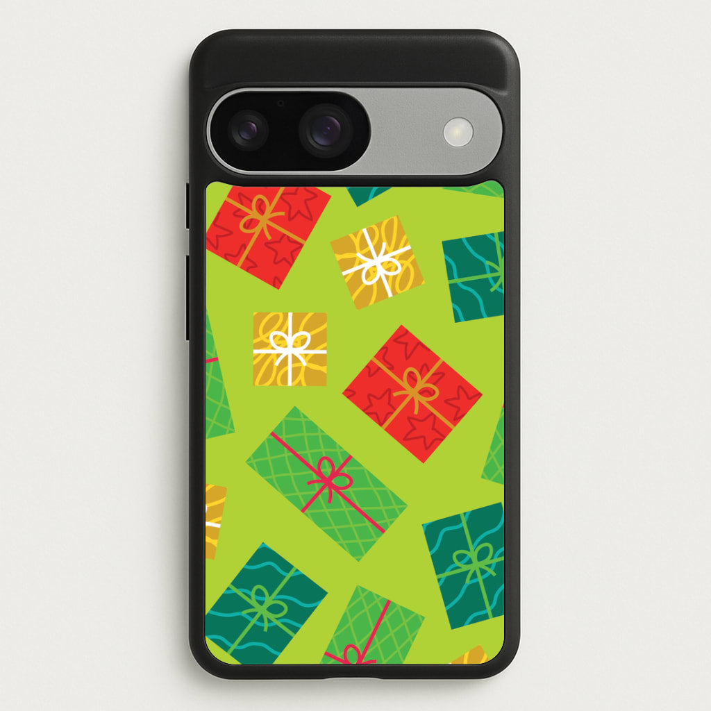 Colourful Abstract Christmas Presents Pattern Google Pixel 9 / 9 Pro Case