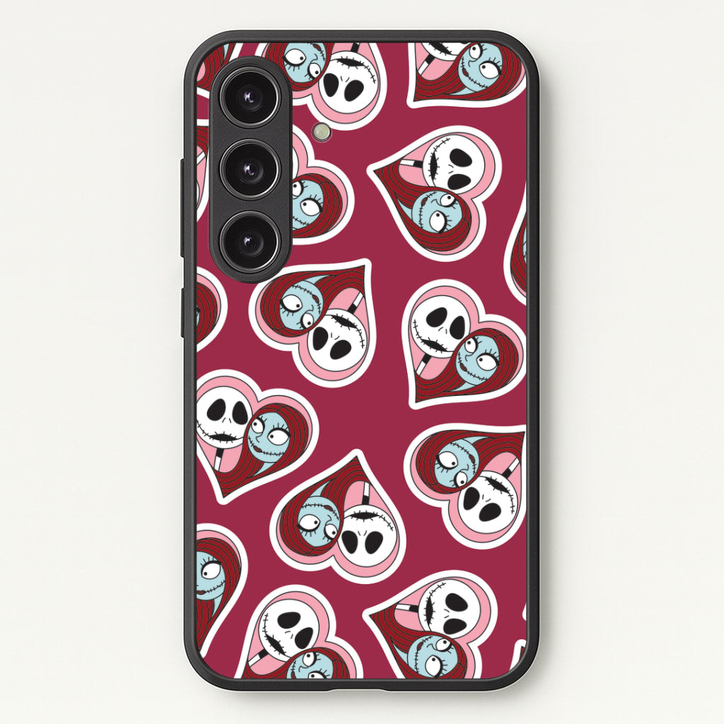 J And S Heart Pattern Galaxy S25 Plus Case
