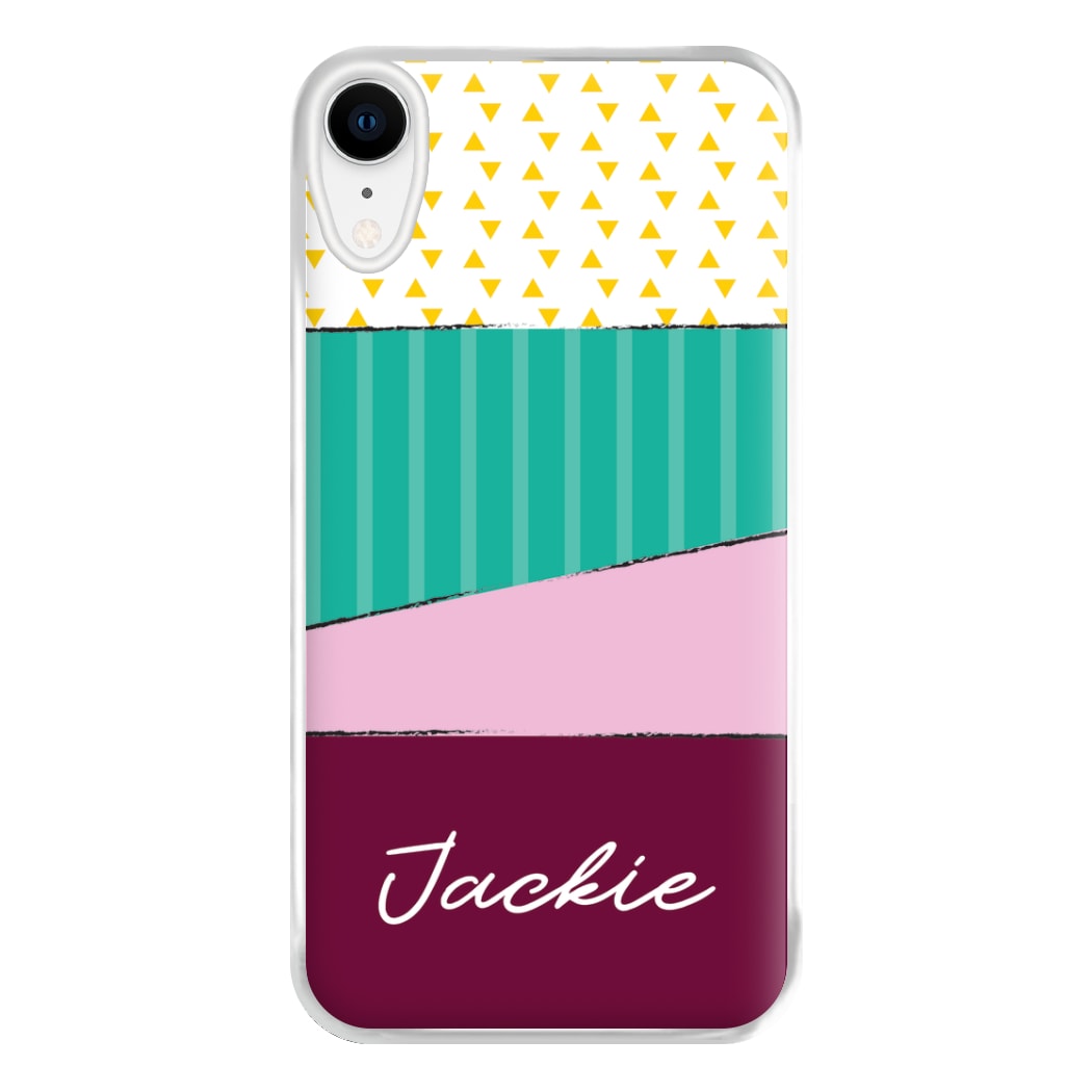 Geometric Patterns Personalised Name iPhone XR Case