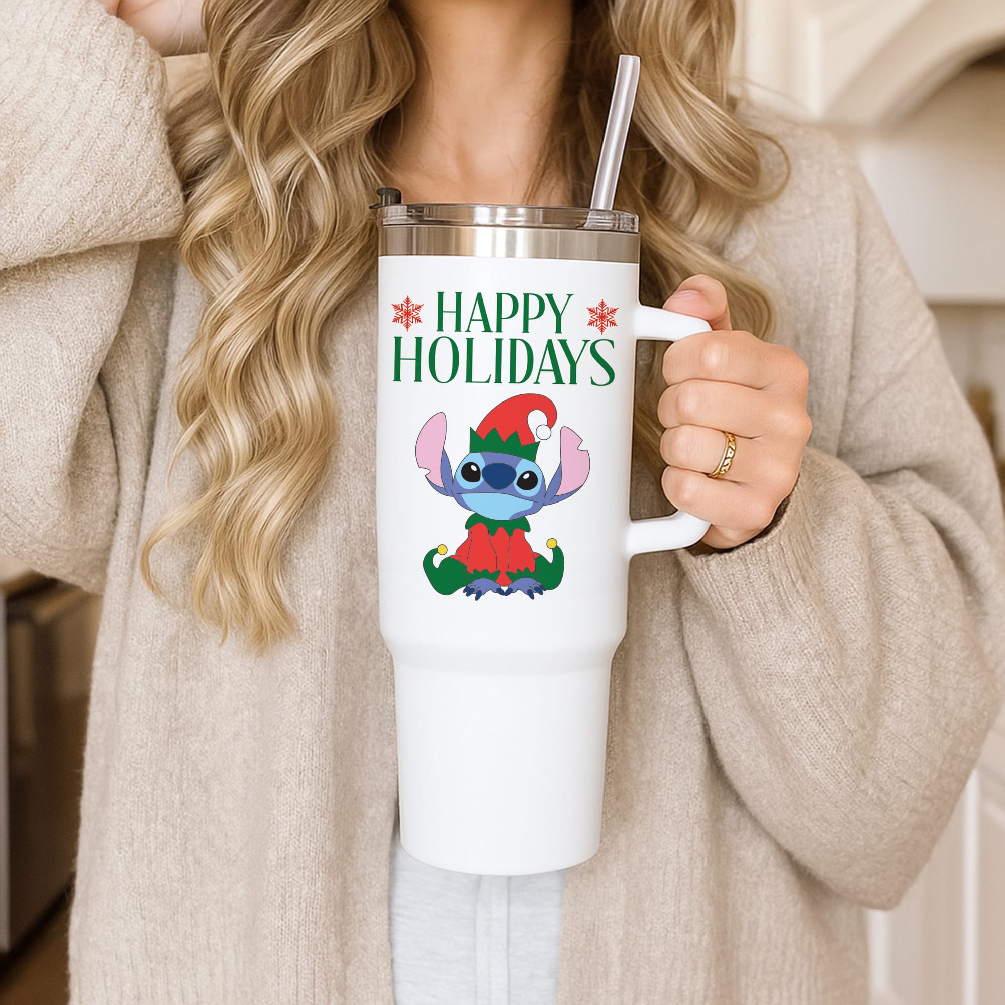 Cute Blue Alien Elf Tumbler