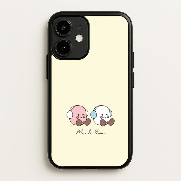 Cute Christmas Marshmellow Plushies iPhone 12 Mini Case