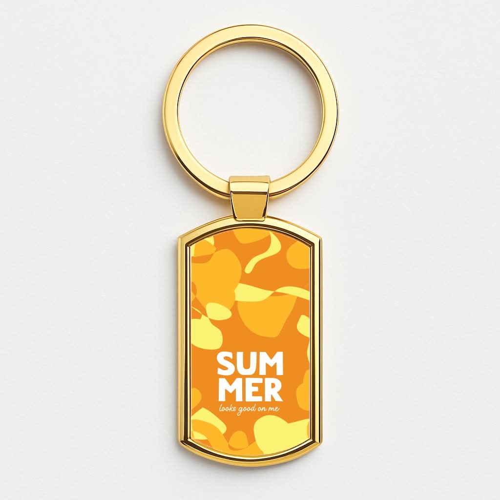 Summer Looks Good On Me Gold Keyring
