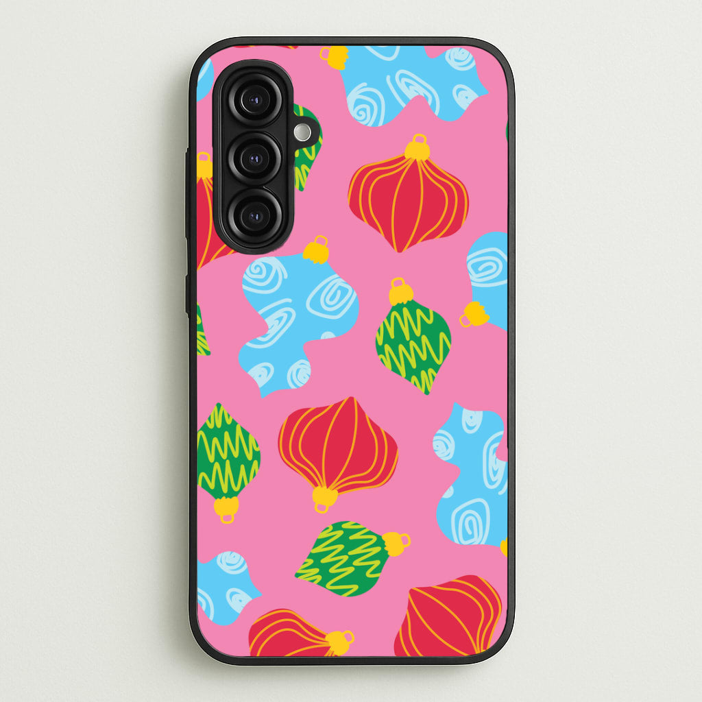 Abstract Christmas Baubles Pattern Galaxy A16 Case