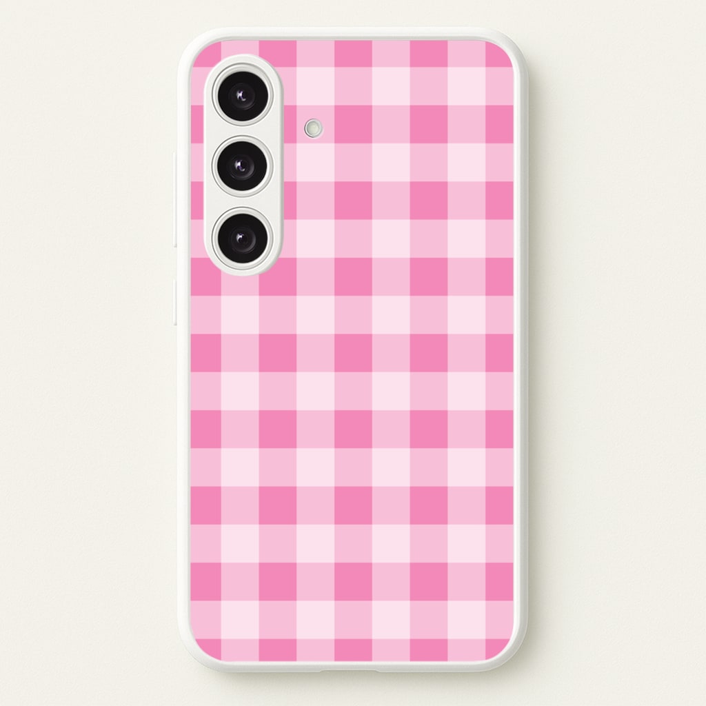 Strawberry Gingham Galaxy S25 Plus Case
