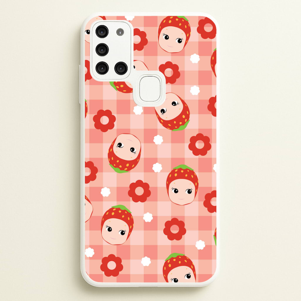 Strawberry Angel Pattern Galaxy A21s Case