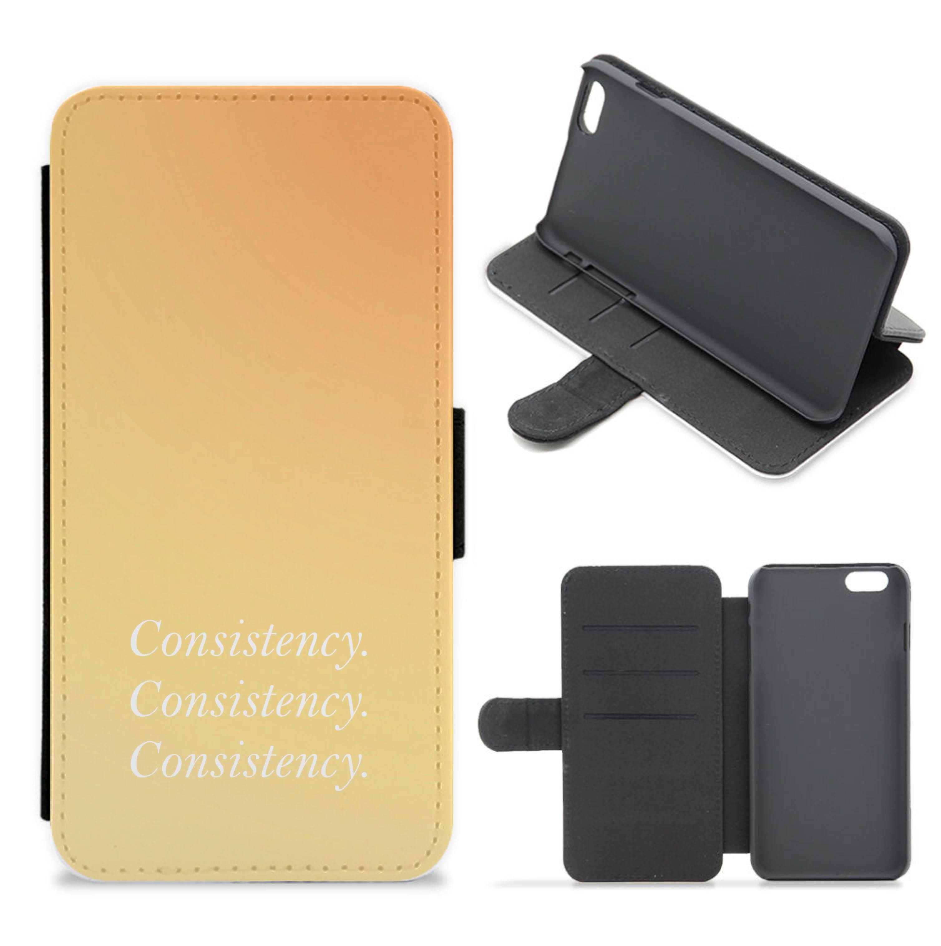 Consistency Yellow Flip / Wallet Phone Case