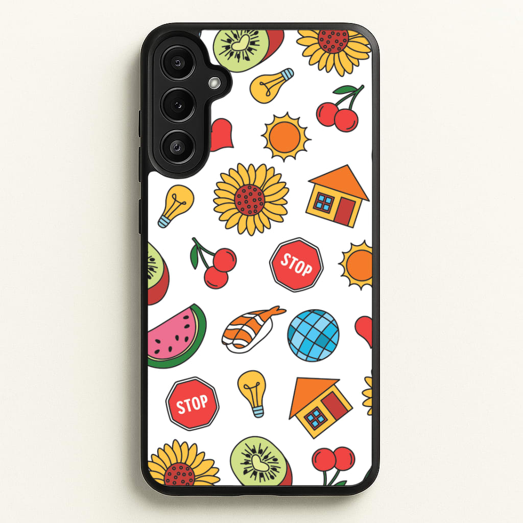 Harry Stickers Pattern Galaxy A34 Case