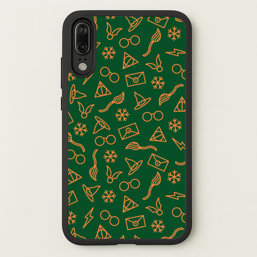 Christmas Wizard Icons Pattern Huawei P20 Case