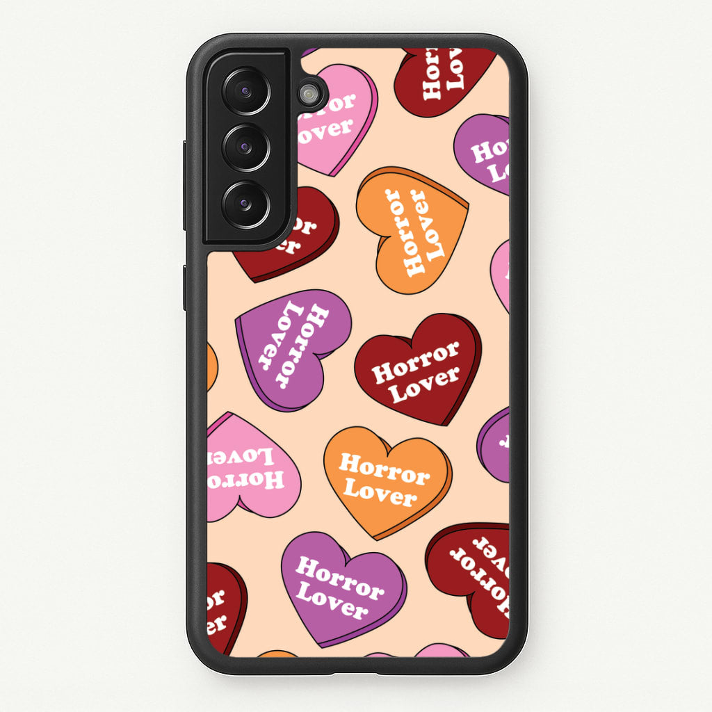 Horror Lover Hearts Pattern Galaxy S22 Plus Case