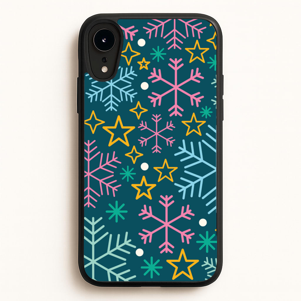 Colourful Christmas Symbols Pattern iPhone XR Case