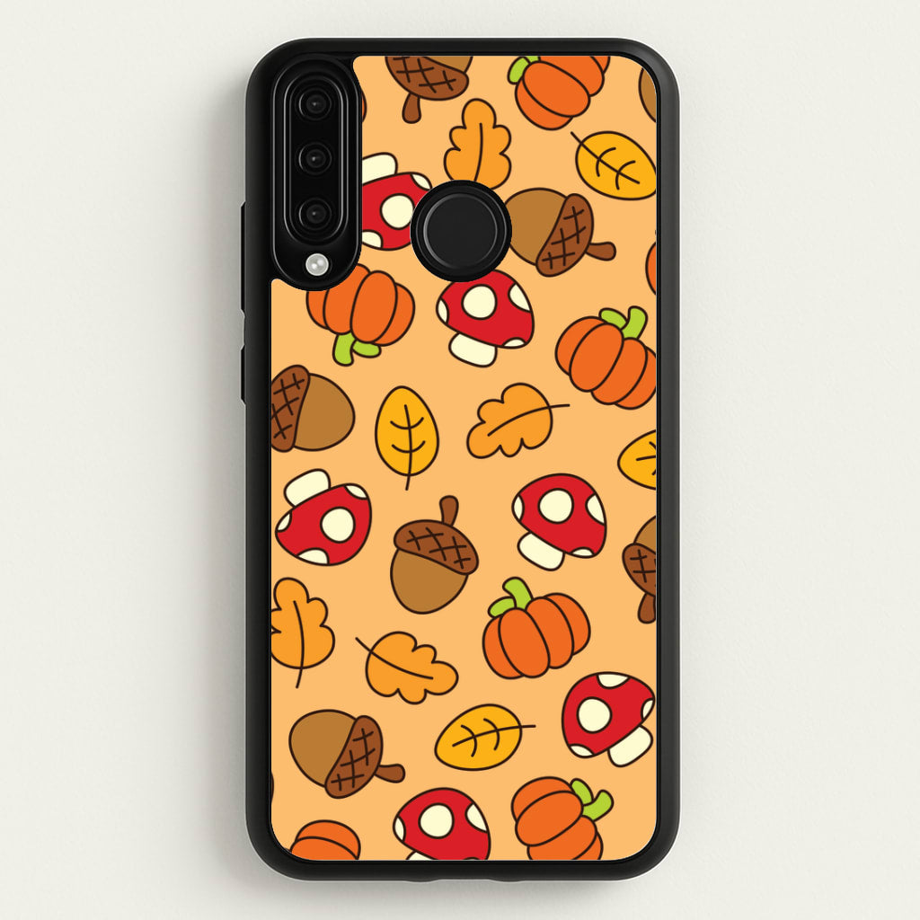 Cartoon Autumn Icons Pattern Huawei P30 Lite Case