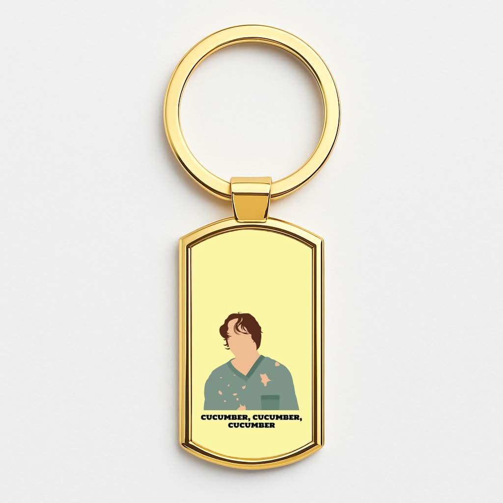Cucumber, Cucumber, Cucumber Gold Keyring