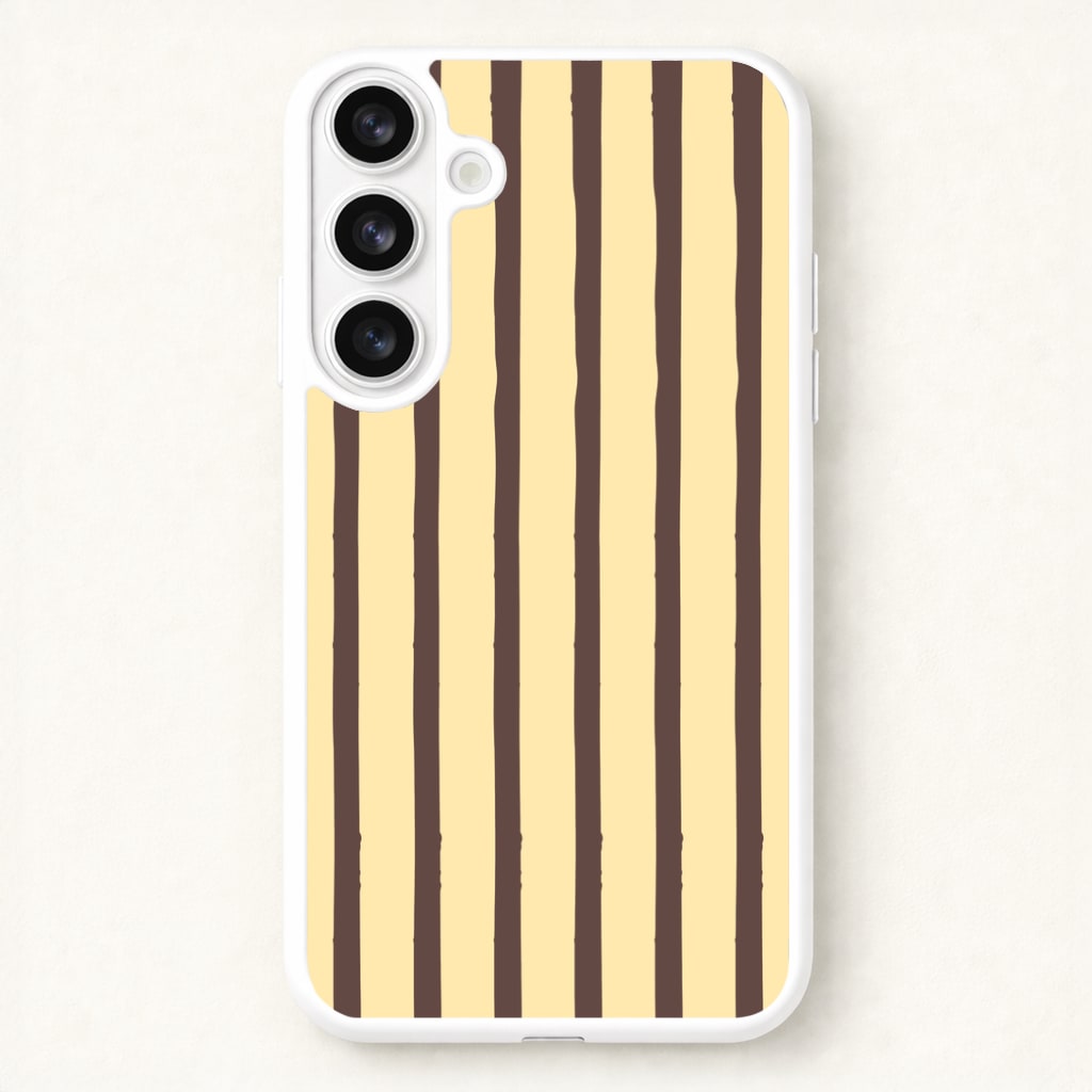 Vanilla & Chocolate Stripes Galaxy S26 Plus Case
