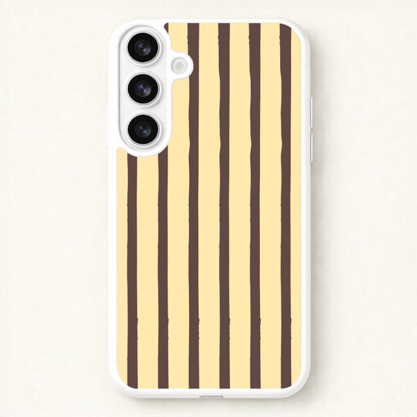 Vanilla & Chocolate Stripes Galaxy S26 Plus Case