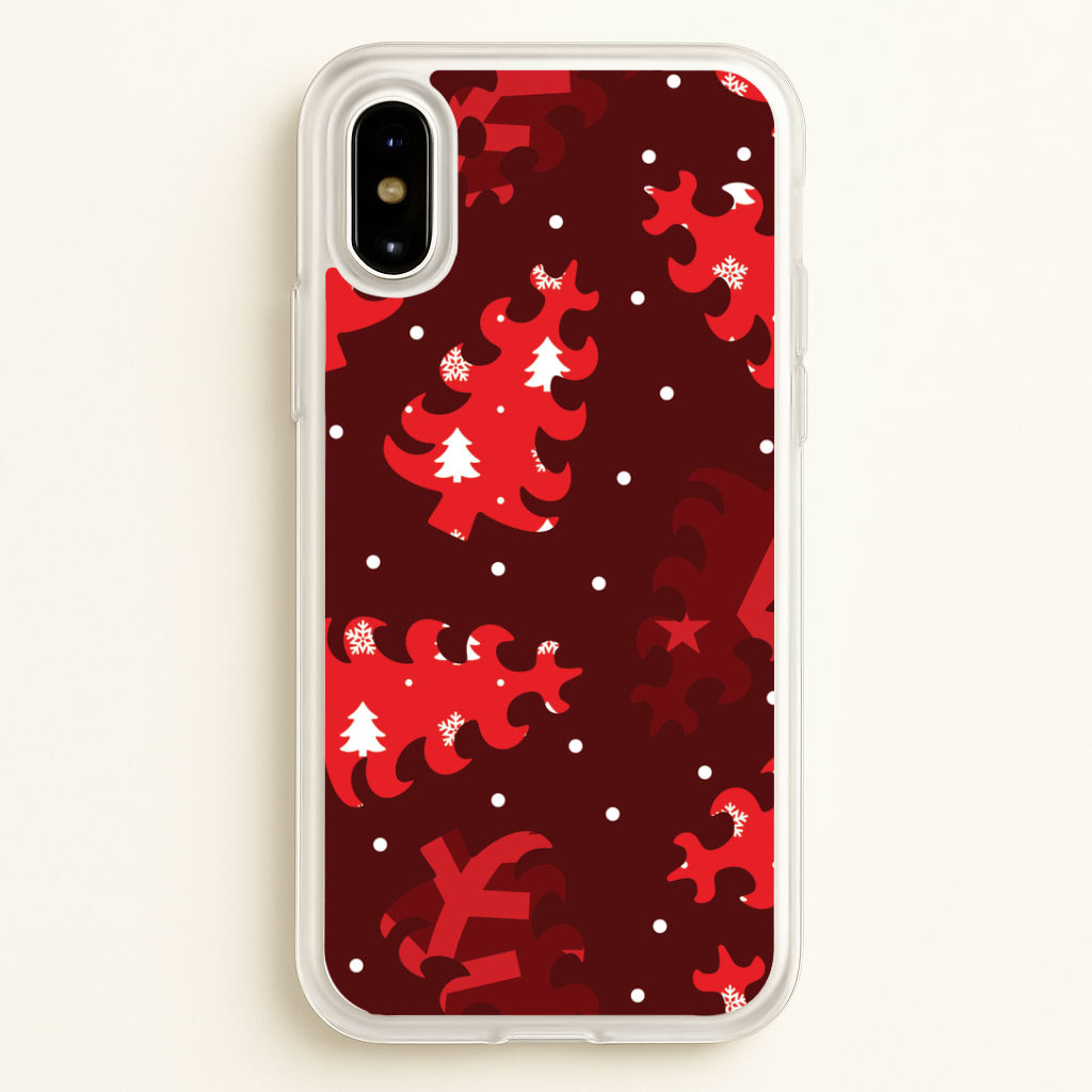 Wrapping Paper Christmas Tree Pattern iPhone X / XS Case