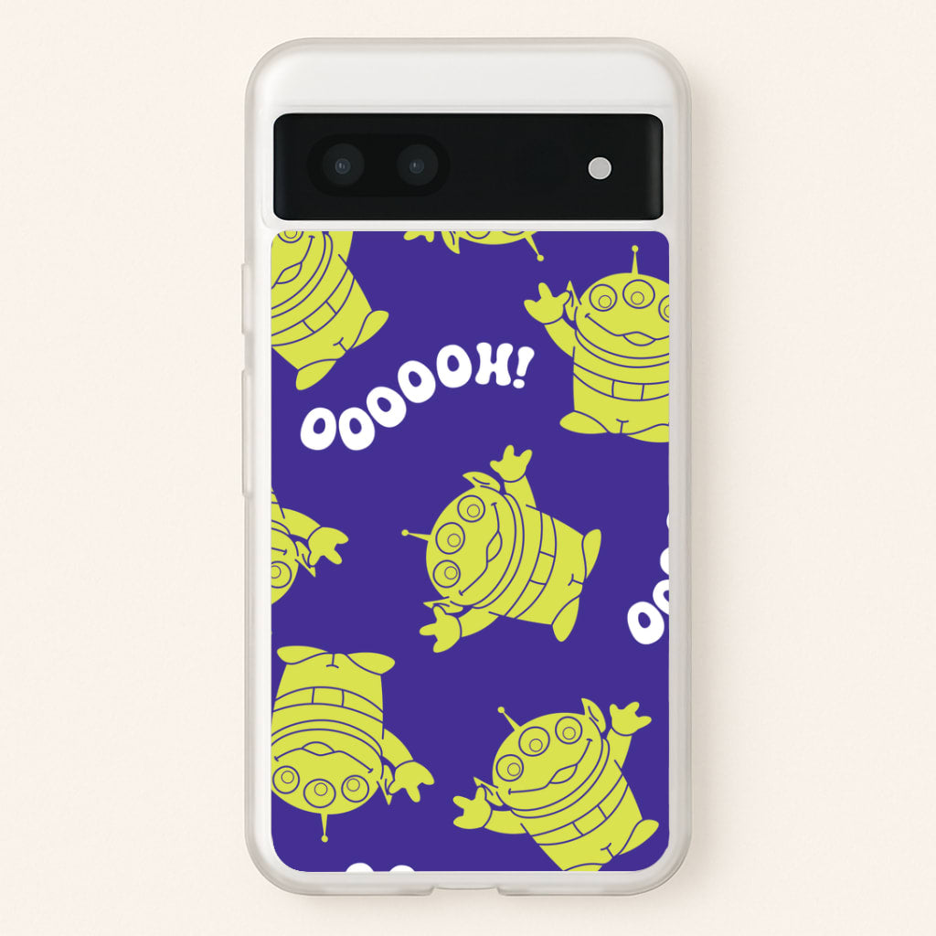 Toy Aliens Silhouette Pattern Google Pixel 6a Case