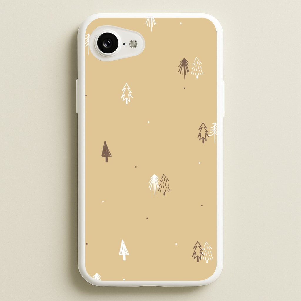 Minimal Christmas Trees Pattern iPhone 16e Case