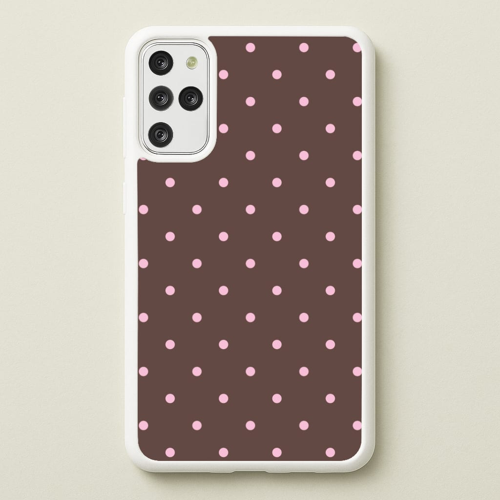 Chocolate & Strawberry Polka Dots Galaxy S20 Plus Case